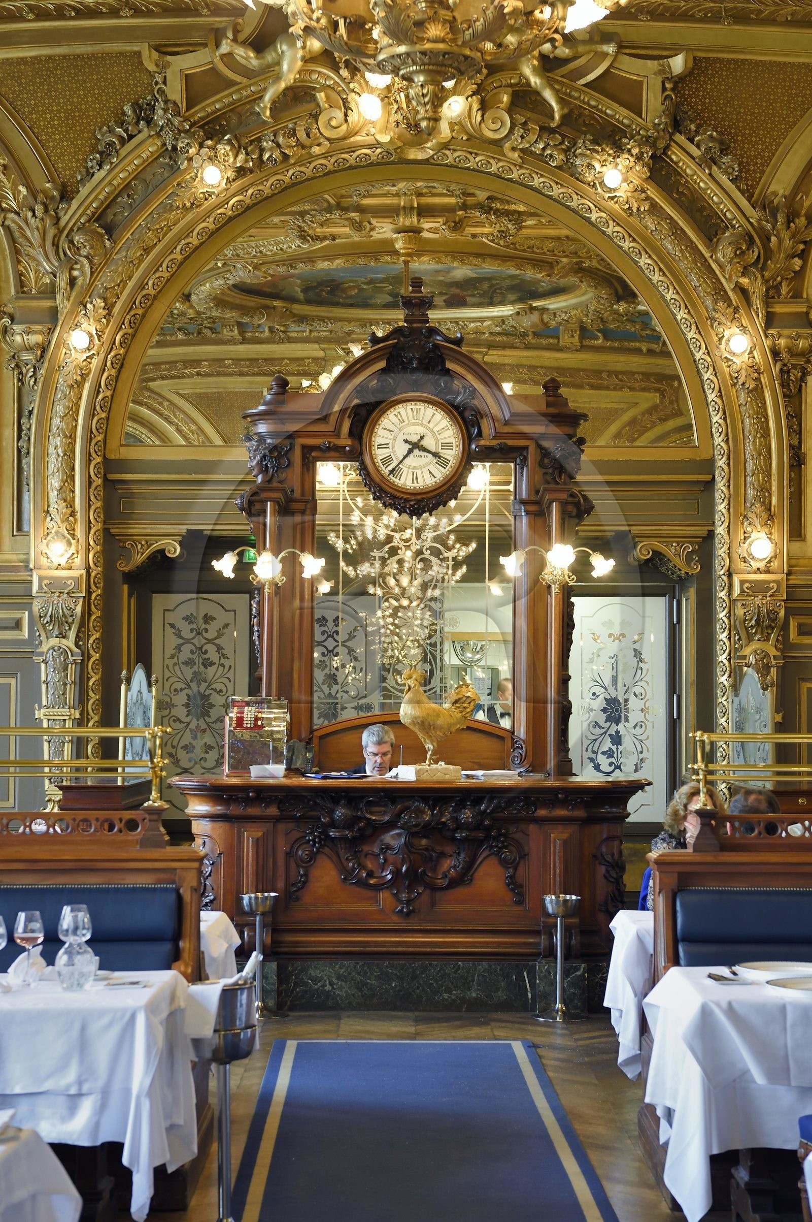 France, Paris (75), gare de Lyon, restaurant Le Train bleu, Gilles Pudlowski
