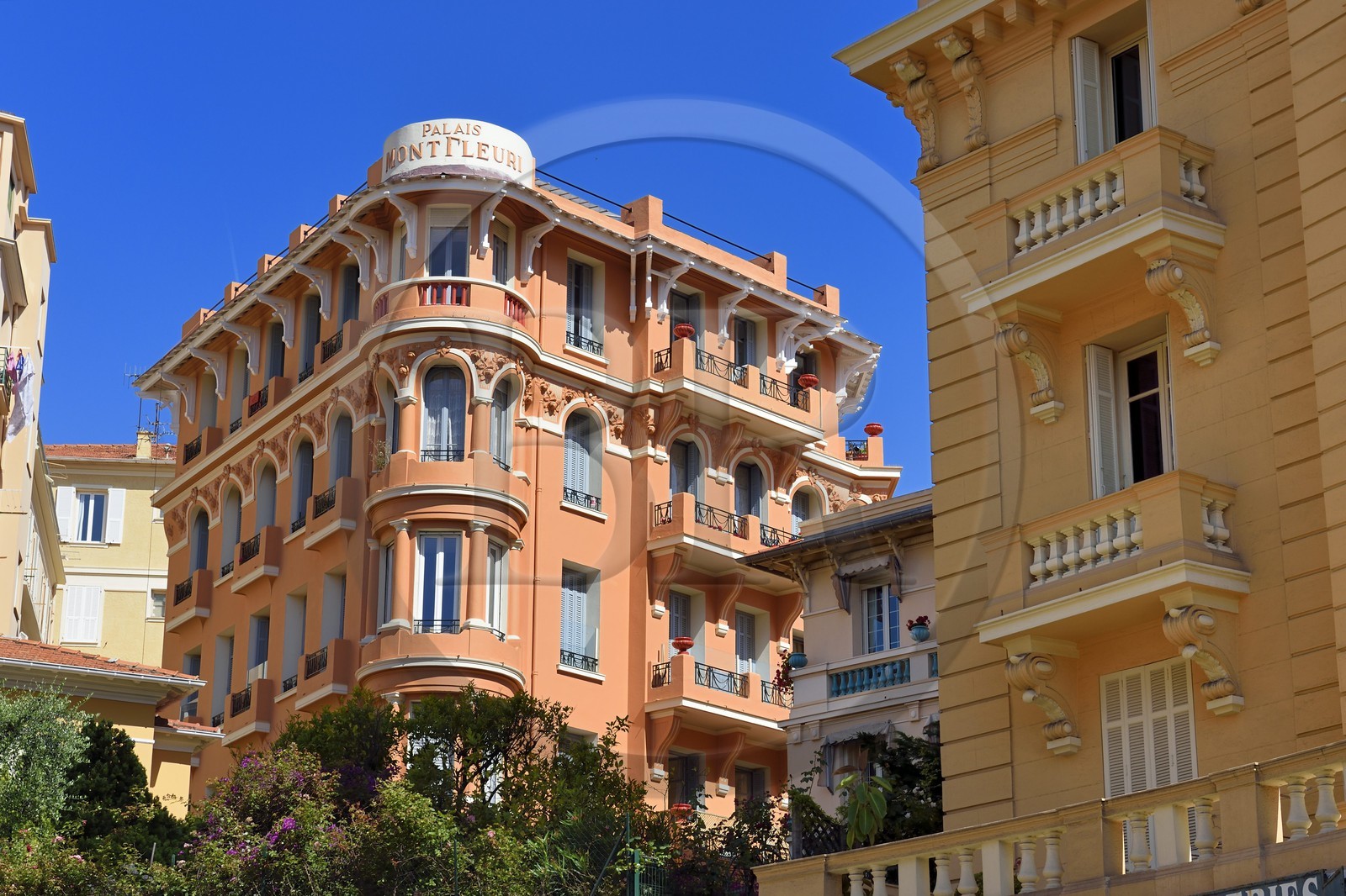 Principauté de Monaco, Monaco, quartier de La Condamine, quartier Moneghetti, Palais Mont Fleuri sur le boulevard du Jardin Exotique