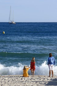 France, Alpes-Maritimes (06), Cannes, plage de la Croisette, scéance de photos