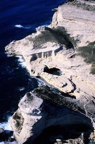 France, Corse du Sud, Bonifacio, old town (aerial view)