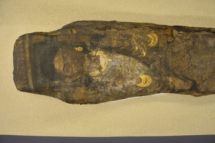France, Ille-et-Vilaine, Rennes, Museum of Fine Arts (MBAR), egyptian antiquities, the Lady of Antinoe, woman mummy from the third to fourth century