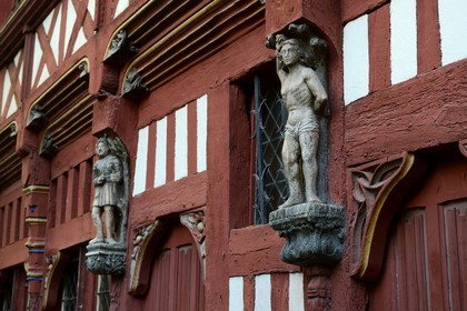 France, Ille-et-Vilaine, Rennes, half-timbered house Ti-Koz rue Saint-Guillaume