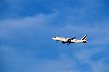 France, Pyrenees Orientales, Air France plane landing