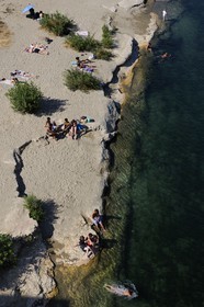 France, Gard, region of the Pays d'Uzege, the river Gardon at Collias