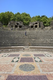 France, Rhone, Lyon, historical site listed as World Heritage by UNESCO, colline de Fourviere, Roman theatre, the Odeon