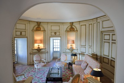 France, Var, Bormes les Mimosas, Brégancon Fort, official residence of the President of the Republic, the chapel living room
