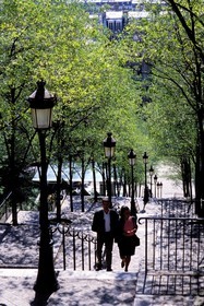 France, Paris (75), les escaliers de Montmartre