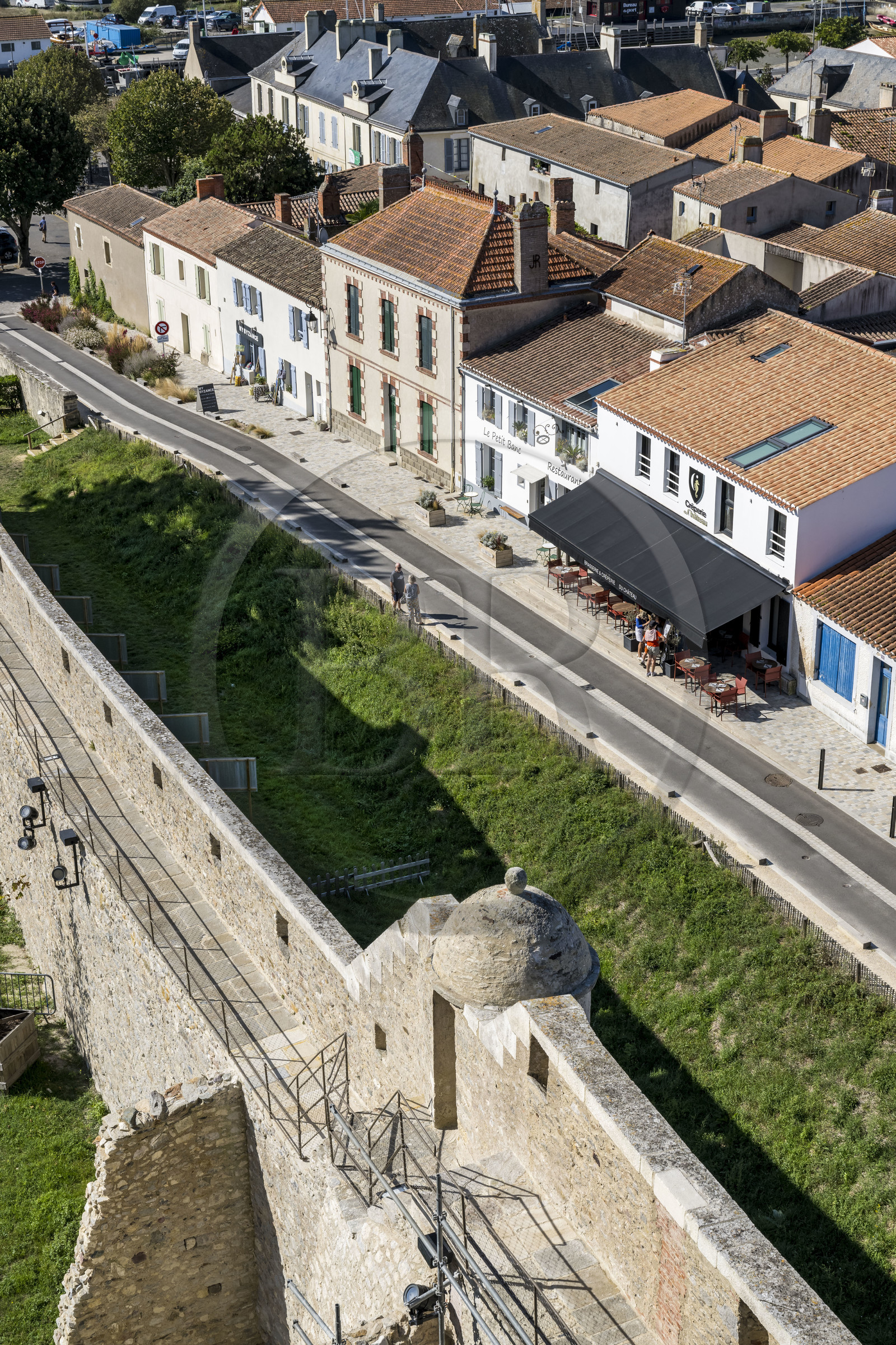 France, Vendée (85), Ile de Noirmoutier, Noirmoutier-en-l'Ile, les remparts du chateau médiéval