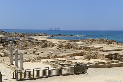 Israël, district d'Haifa, Césarée (Caesarea Maritima), ruines de Césarée