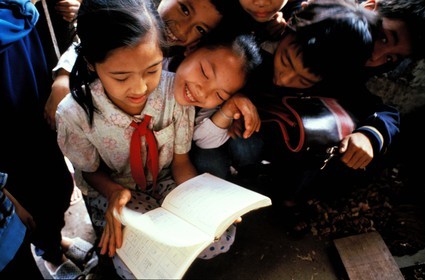 Vietnam, Hanoi, young pupils