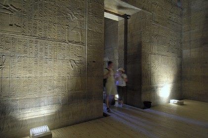Egypte, Haute-Egypte, Nubie, vallée du Nil, Assouan, île d'Agilka, Philae classé Patrimoine Mondial de l'UNESCO, le temple d'Isis