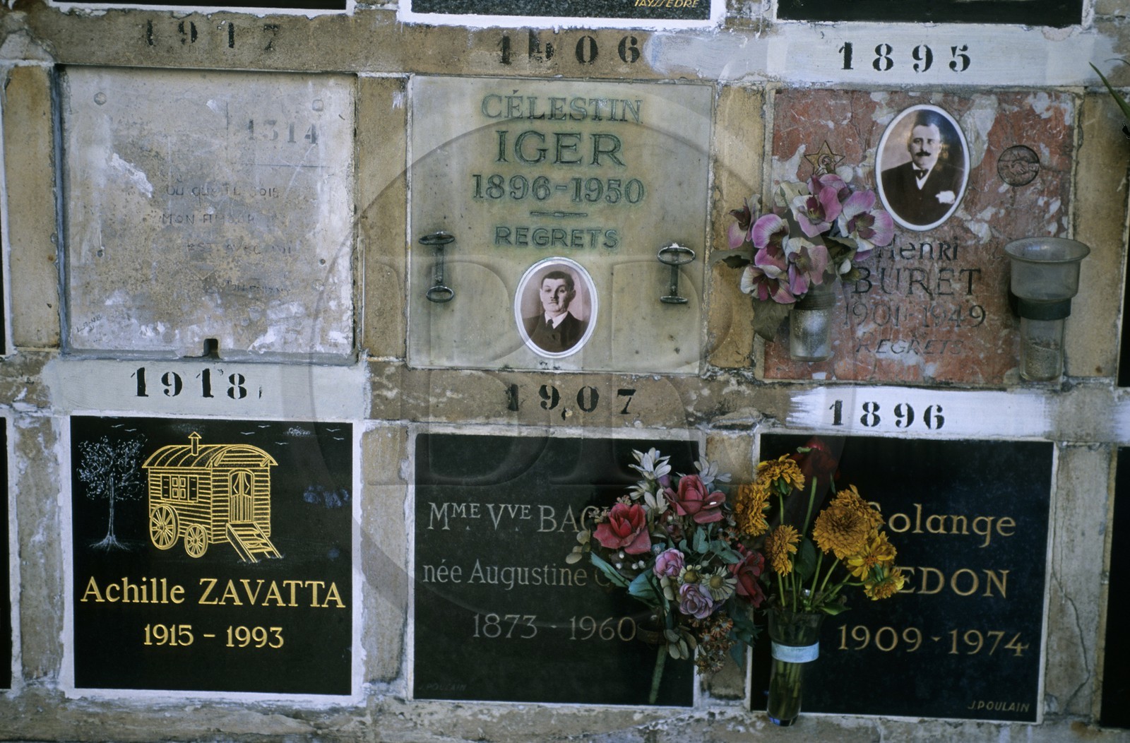 France, Paris 20ème (75), cimetière du Père Lachaise, le columbarium