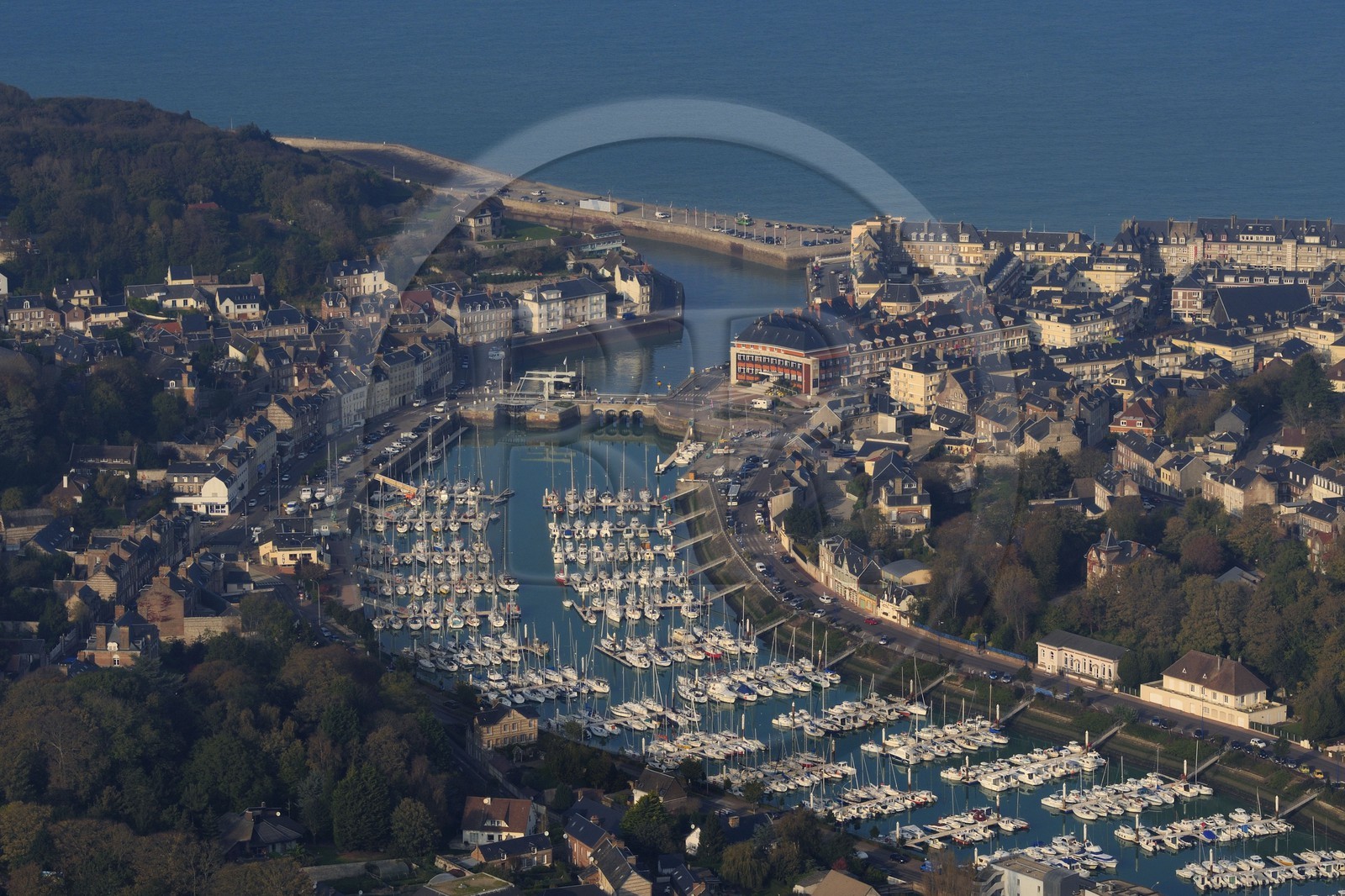 France, Seine-Maritime (76), Pays de Caux, Saint-Valéry-en-Caux (vue aérienne)