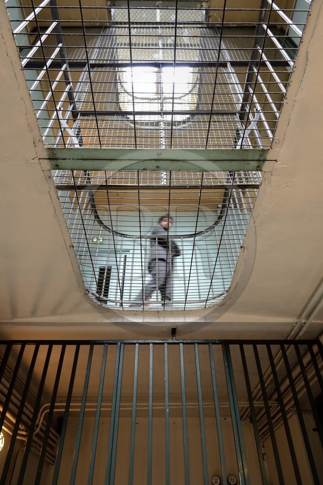 France, Rhône (69), Lyon, Mémorial Prison de Montluc, la galerie du premier étage