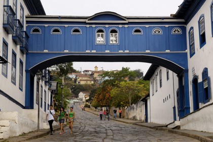 Brésil, Etat du Minas Gerais, ville de Diamantina, centre historique classé Patrimoine Mondial de l 'UNESCO, casa da Gloria (Route de l'or, Estrada Real)
