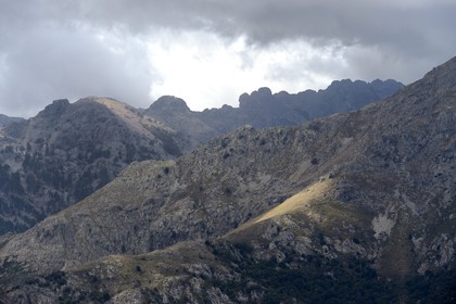 France, Haute Corse, Balagne, the mountains bordering the Giussani