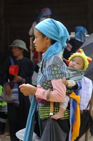 Vietnam, province de Lao Cai, région Nord-Ouest de Sapa, le marché multi-éthnique de Muong Hum
