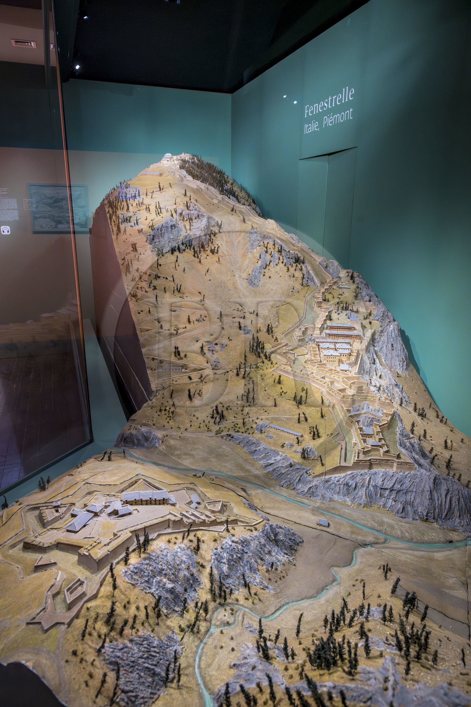 France, Paris (75), Hotel des Invalides, Musée de l'Armée, Musée des Plans-Reliefs, maquette de Fenestrelle (Piémont, Italie) réalisée en en 1757 au 1 400