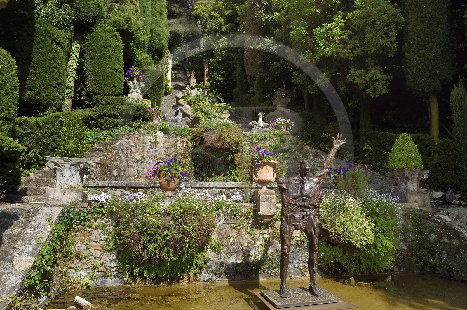 France, Alpes-Maritimes (06), Cannes, jardins de la villa Domergue, sculpture de l'artiste Franta France, Alpes-Maritimes (06), Cannes, jardins de la villa Domergue, sculpture de l'artiste Franta