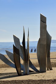France, Calvados, Saint Laurent sur Mer, Omaha Beach, The Braves memorial work of the sculptor Anilore Banon Anilore Banon