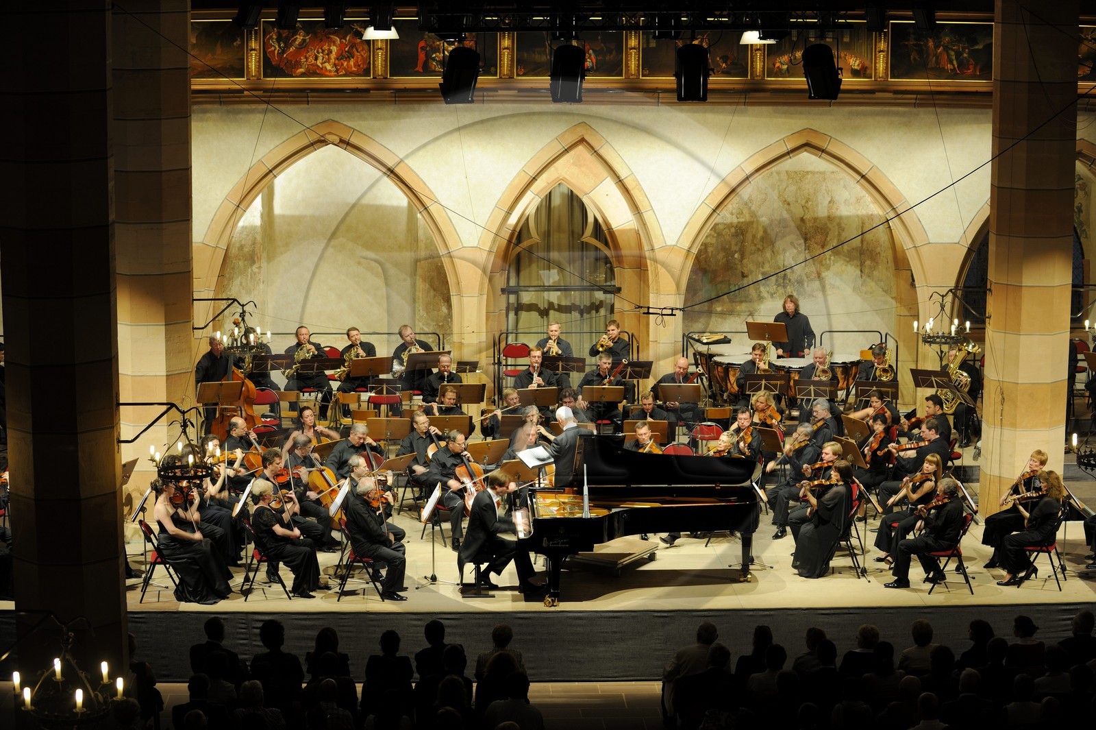 France, Haut-Rhin (68), Colmar, concert de musique classique dans le temple protestant Saint-Matthieu