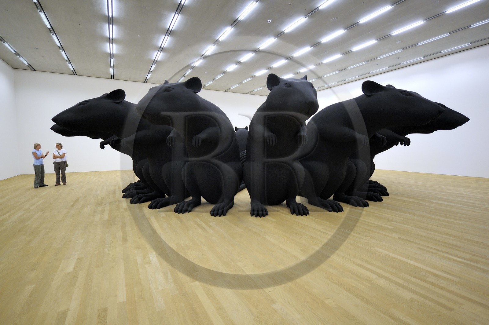 Suisse, Bâle, espace d'Art Schaulager des architectes Herzog et de Meuron, oeuvre de Katharina Fritsch Rat-King