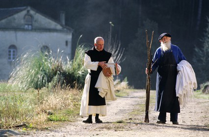 France, Drome, Montjoyer, Notre Dame d'Aiguebelle Cistercian Abbey, monks