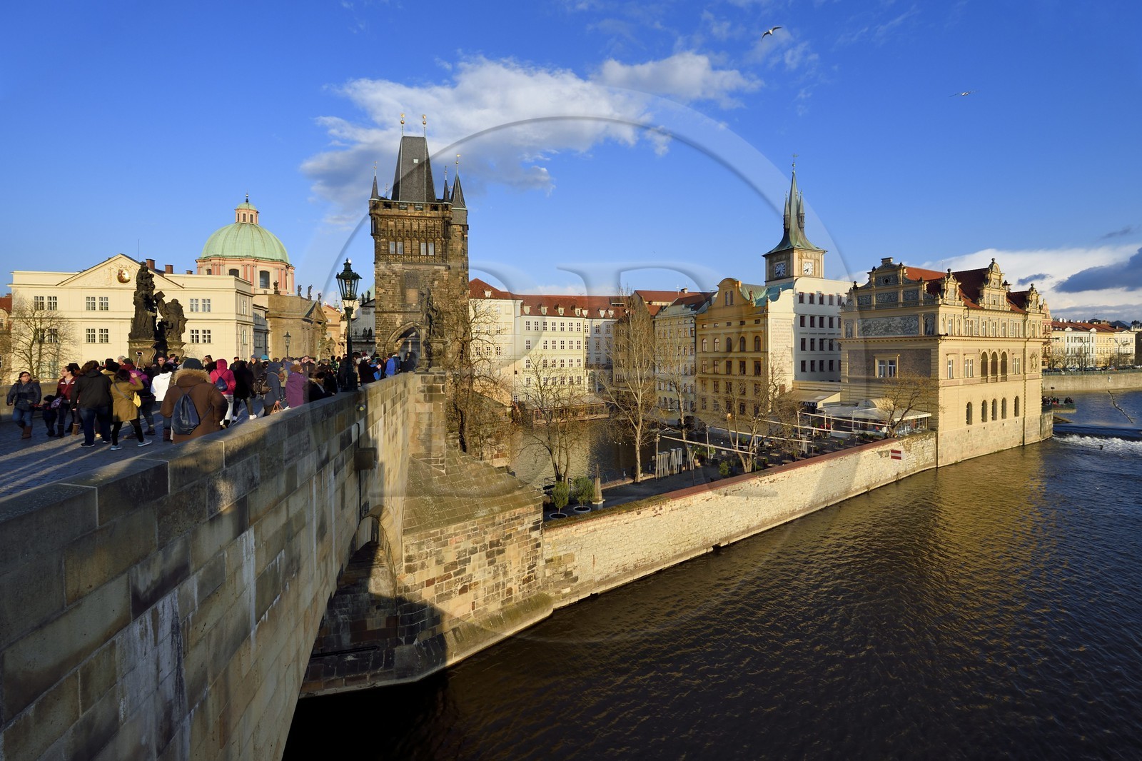 Czech Republic, Prague, historical centre listed as World Heritage by UNESCO, the Charles Bridge over Vltava River and the Old Town (Stare Mesto)