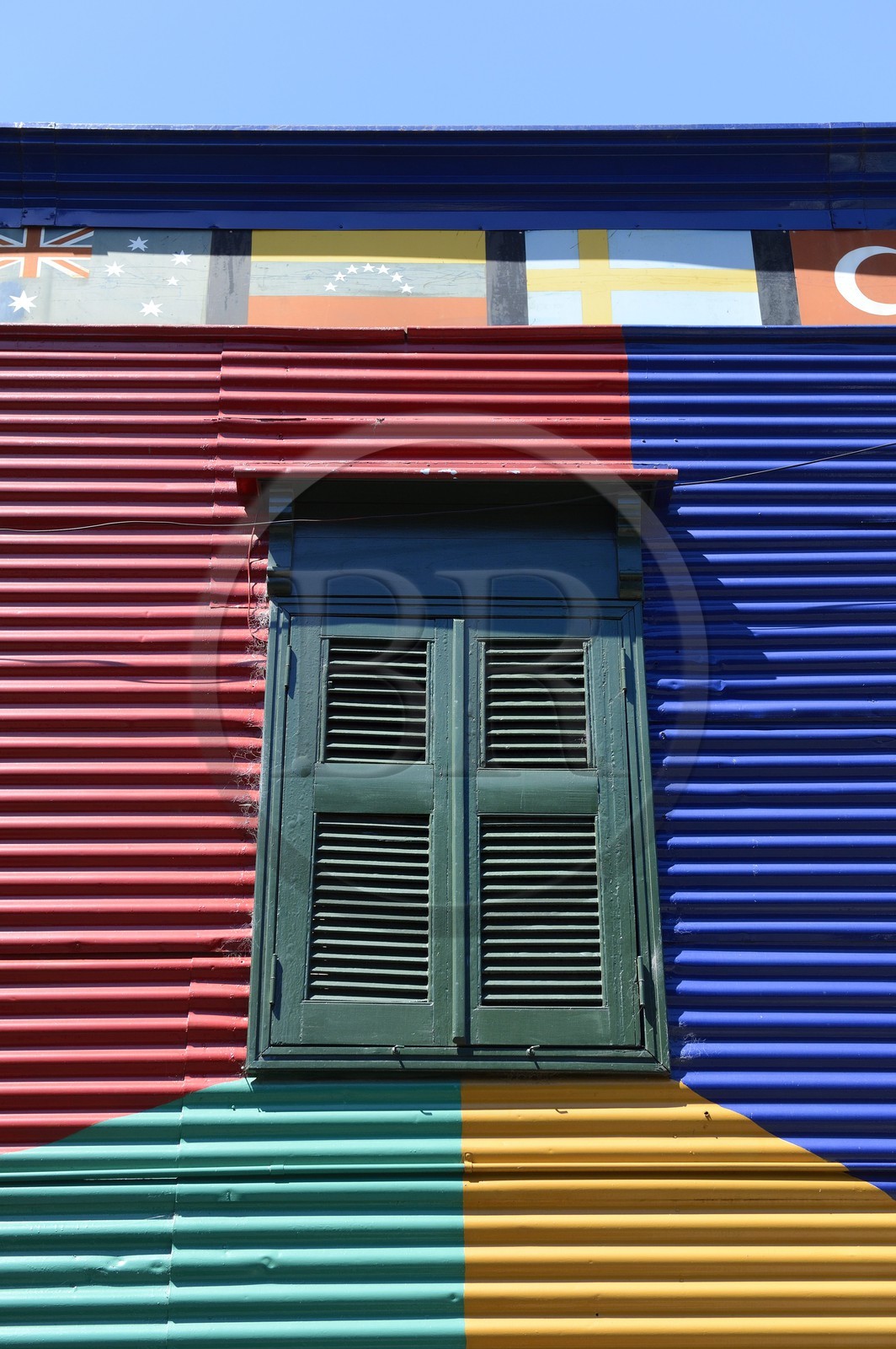 Argentine, Buenos Aires, quartier de La Boca, facade de maison rue du Dr del Valle Iberlucea