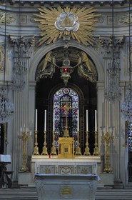 France, Paris, Ile Saint-Louis, church of Saint Louis en l'Ile street