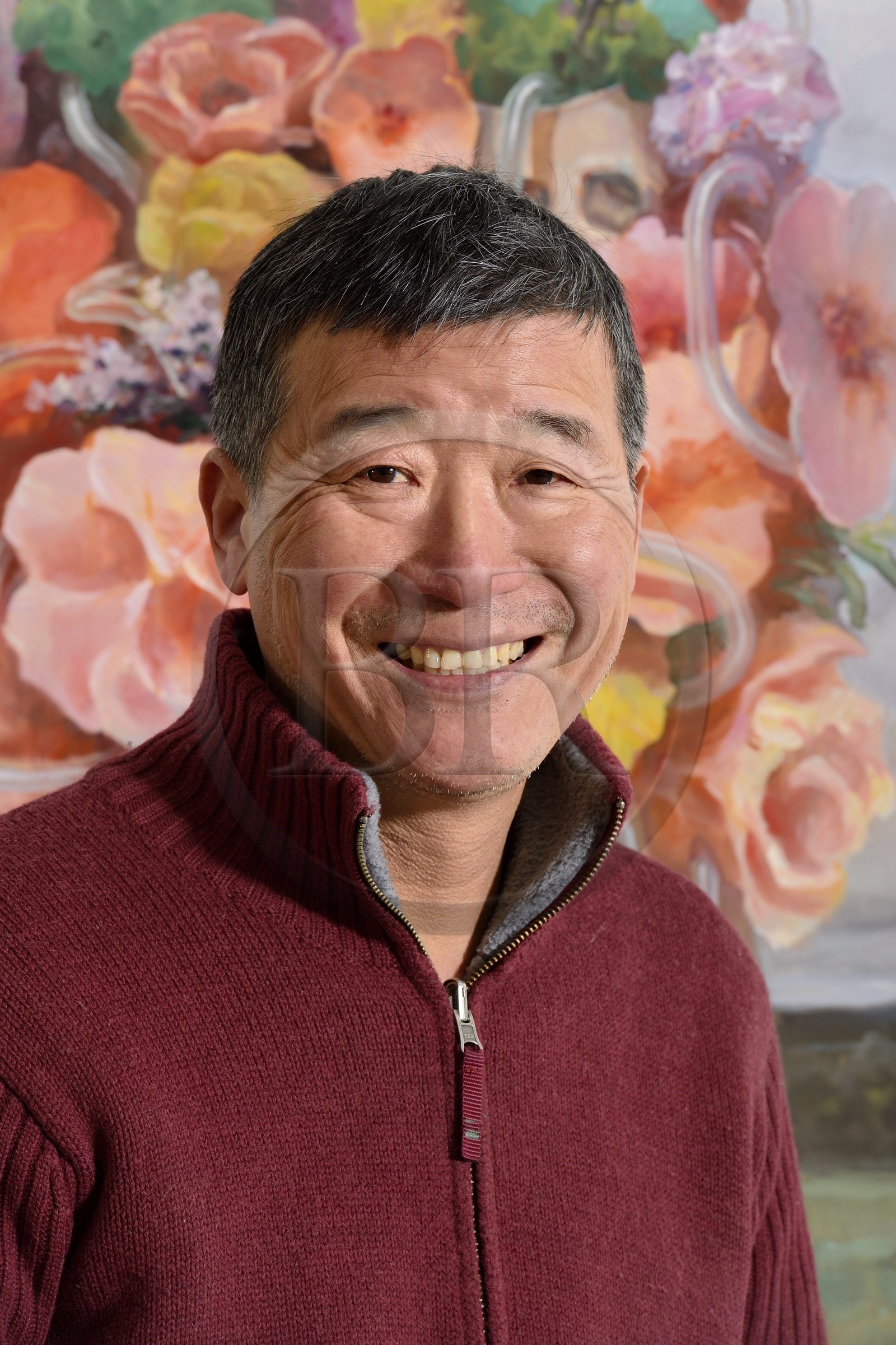 France, l'artiste peintre de Xiaofan Ru dans son atelier des Lilas près de Paris France, l'artiste peintre de Xiaofan Ru dans son atelier des Lilas près de Paris