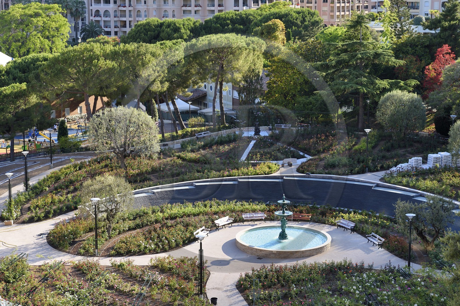 Principauté de Monaco, Fontvieille, la roseraie Princesse Grace