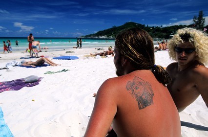 Thailand, Samui islands archipelago, Full Moon Party on Koh Pha Ngan island, the beach of Had Rin one day before the party