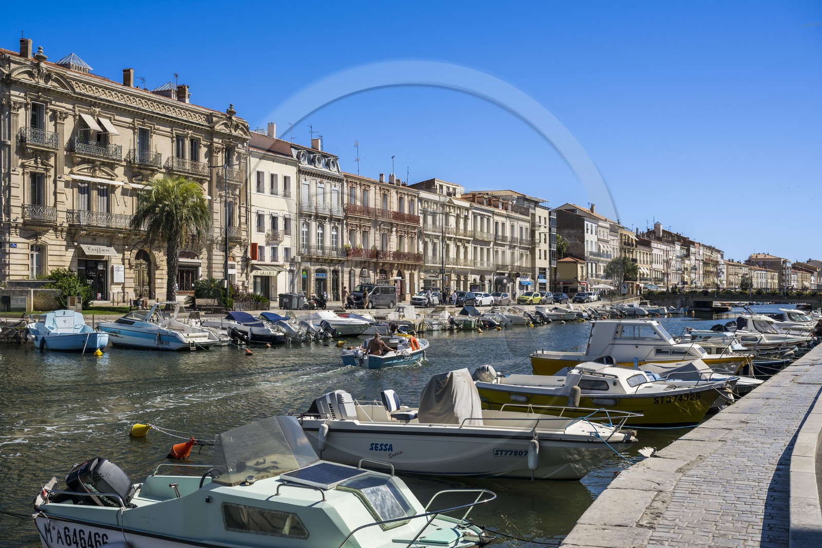 France, Hérault (34), Sète, le canal Royal