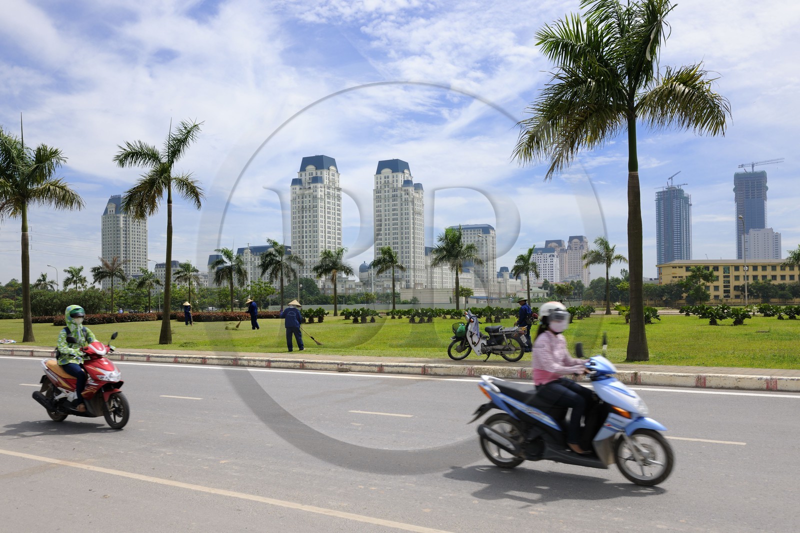 Vietnam, Hanoï, nouveau quartier de Cau Giay