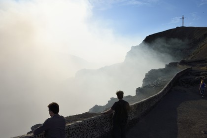 Nicaragua, Masaya, Parc national du Volcan Masaya (Parque Nacional Volcan Masaya), le cratère Santiago toujours actif