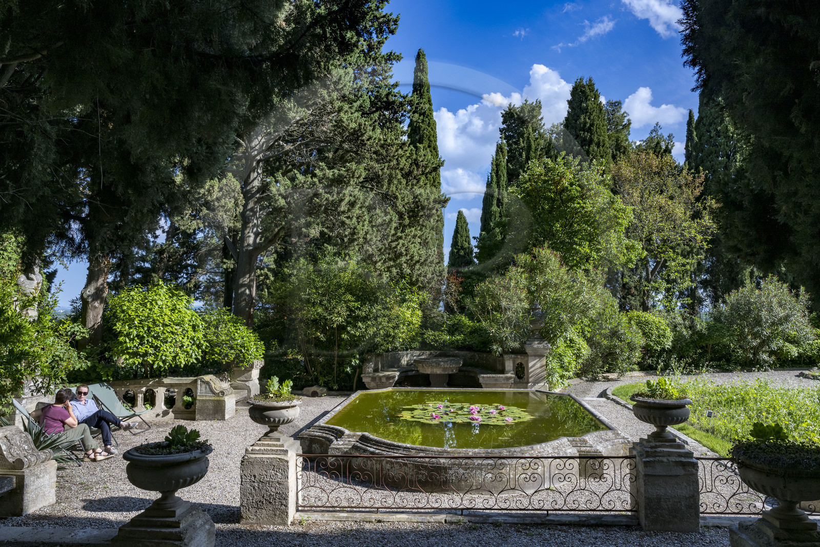 France (30), Gard, Villeneuve-lès-Avignon, les jardins de l'ancienne abbaye bénédictine de Saint André