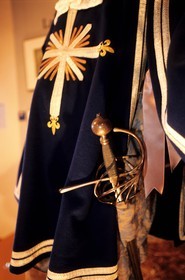 France, Gers (32), centre (musée) d'Artagnan à Lupiac, son village natal, un mousquetaire du Roi