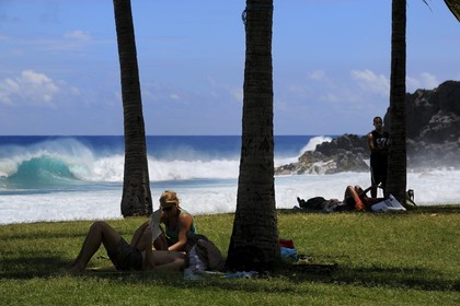 France, île de la Réunion, la côte sud, plage de Grand-Anse