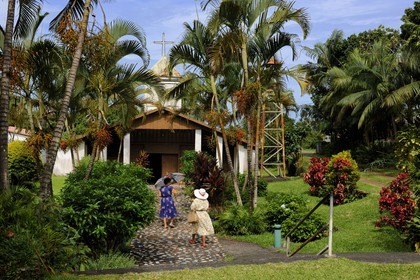 France, île de la Réunion, église catholique de Bois-Blanc au sud de Piton-Sainte-Rose