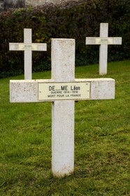 France, Meuse, Lorraine Regional Park, Cotes de Meuse, Saint-Remy-la-Calonne, National Cemetery where the writer Alain-Fournier rests, grave of an unknown soldier