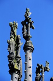 France, Finistère (29), enclos paraoissialde Pleyben, le calvaire