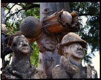 Burkina Faso, Poni province, Lobi land, Gaoua and Loropéni region, non-traditional fetishes intended to put on guard against the colonial and more generally the white people