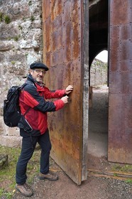 France, Bas-Rhin (67), Parc naturel régional des Vosges du Nord, Lembach, chateau de Fleckenstein, Jean-Louis Pfeffer vice président de la fédération du Club Vosgien