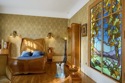 France, Meurthe-et-Moselle (54), Nancy, musée de l'Ecole de Nancy, chambre à coucher par Louis Majorelle