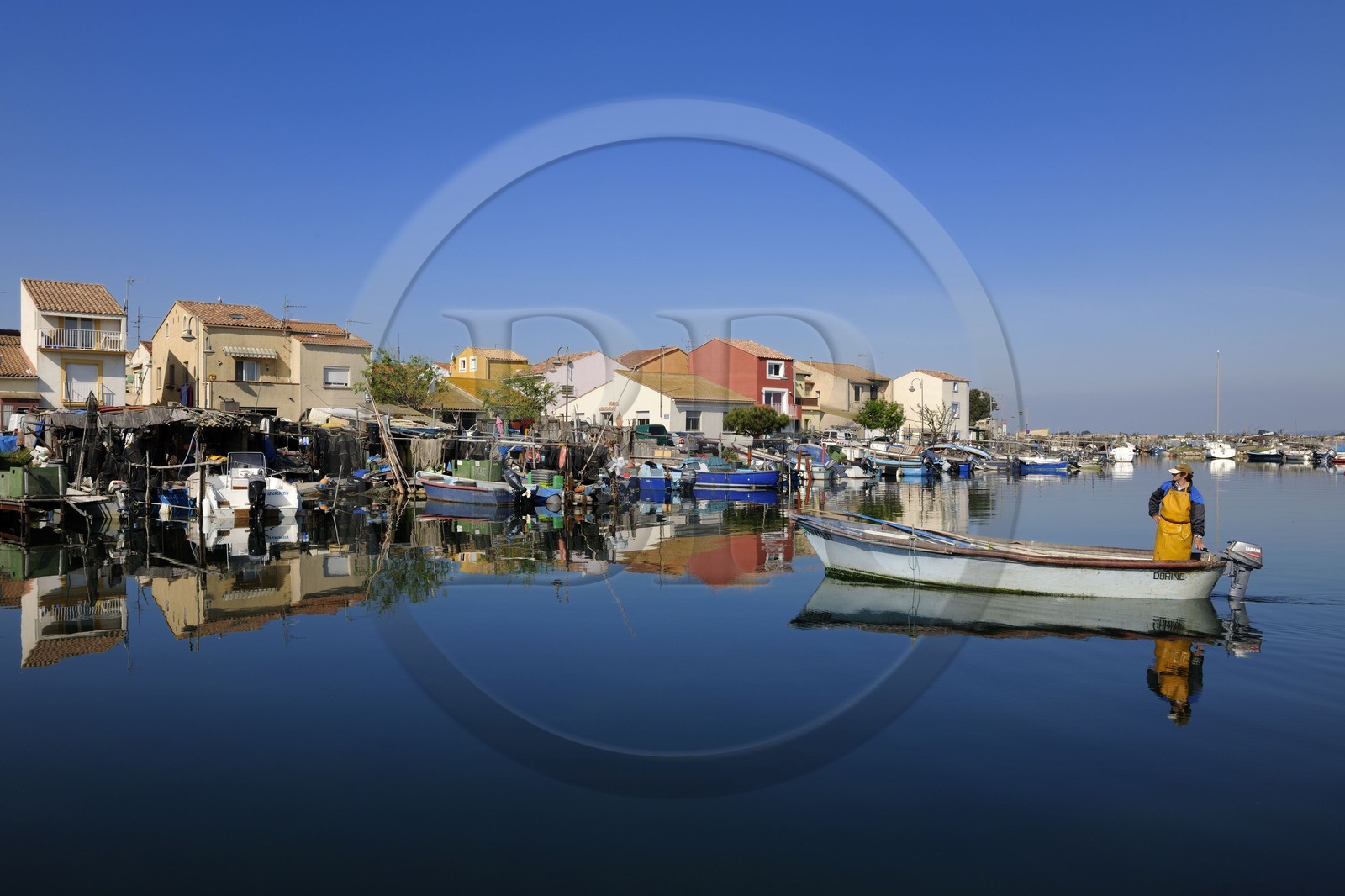 France, Hérault (34), Sète, quartier de la Pointe Courte, village de pêcheurs donnant sur l'étang de Thau, le petit port France, Hérault (34), Sète, quartier de la Pointe Courte, village de pêcheurs donnant sur l'étang de Thau, le petit port