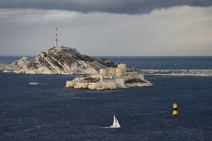 France, Bouches du Rhone, Marseille, Calanques National Park, archipelago of Frioul islands, the Chateau d'If