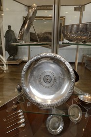 France, Isere, Vienne, Fine Arts and Archaeology Museum on the first floor of the old grain market, Silver treasure dating from the 3rd-4th century and resulting from the excavations of the Place Camille Jouffray