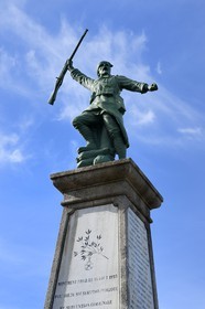 France, Corse du Sud, Alta Rocca, war memorial in the village of Zonza