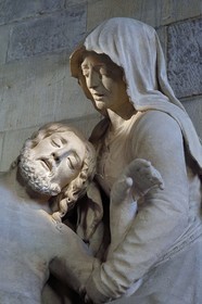 France, Meuse (55), Etain, église Saint Martin, Pieta attribuée au sculpteur Ligier Richier (XVIème siècle)